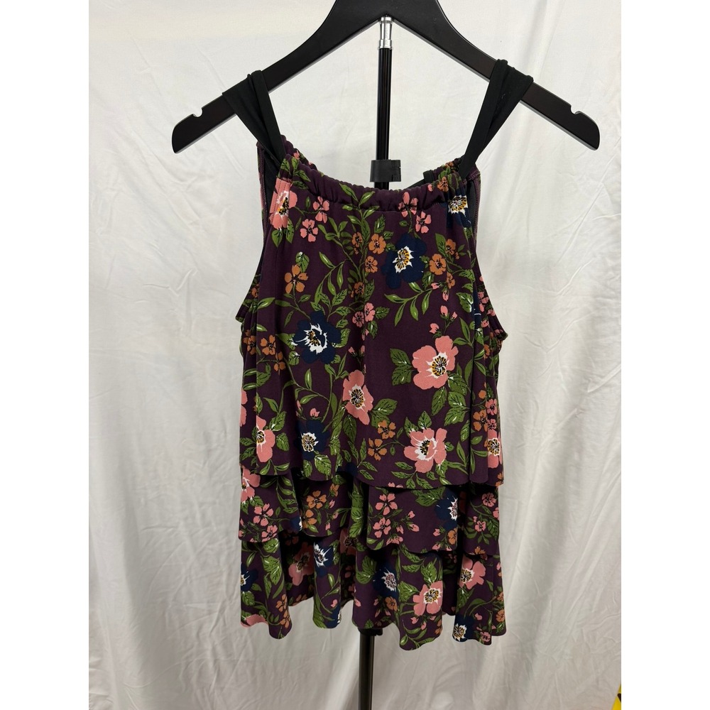 Dreamsuit NWOT Women's Sz 12 Floral Tieried High Halter‎ Neck Tankini Swim Top